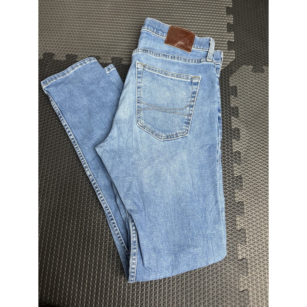 Hollister Women's Skinny Epic Flex Jeans W33 L32 Blue Denim Stretch